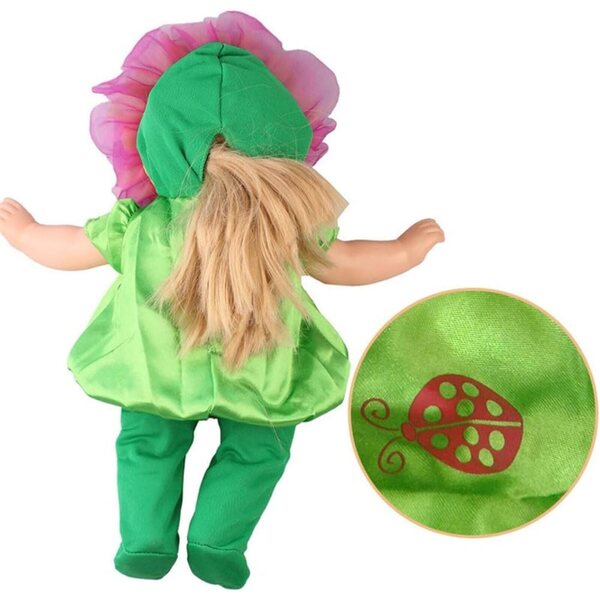 Marienkäfer-Kostümset für 46-cm-Puppe – Cartoon-Kleid mit Zubehör