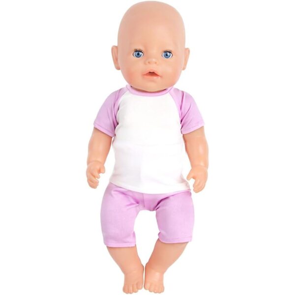 Set Vestiti Estivi per Bambole 46 cm - Maglietta Maniche Corte e Pantaloncini Uteruik