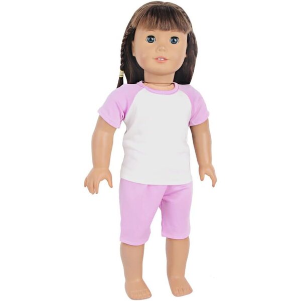 Set Vestiti Estivi per Bambole 46 cm - Maglietta Maniche Corte e Pantaloncini Uteruik