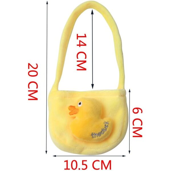 Rosa Plüsch-Umhängetasche in Katzenform für 46-cm-Puppen, Kostümzubehör