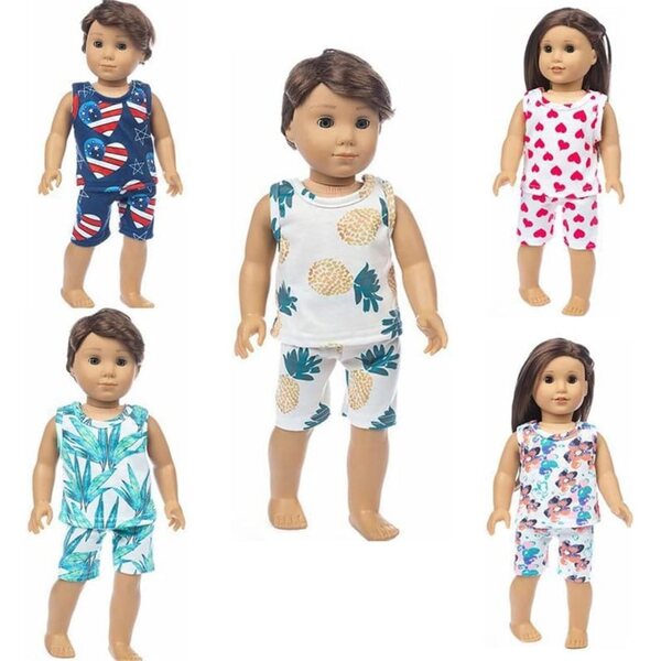 Set Estivo per Bambola 46 cm - Maglietta Senza Maniche e Pantaloncini Uteruik