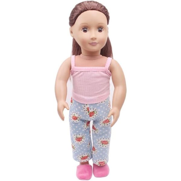 Lässige Kleidung für 18-Zoll-amerikanische Puppen – ärmelloses Oberteil und Hose