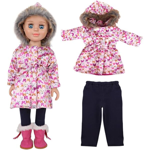 Completo Giacca Imbottita e Pantaloni per Bambola Americana 46 cm - Uteruik