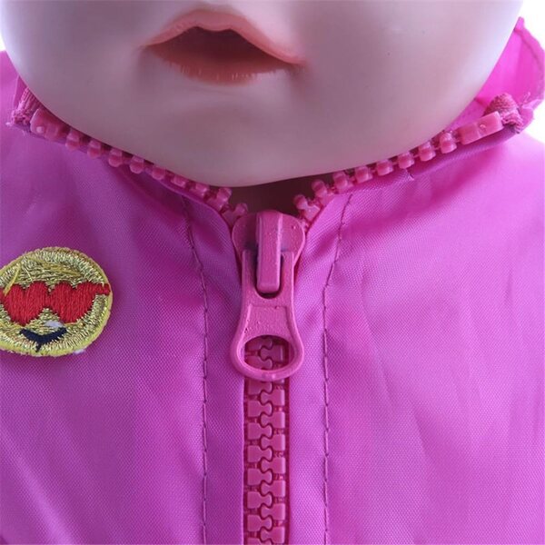 Abbigliamento Sportivo Bambola Americana 46 cm - Giacca e Pantaloncini Rosso Rosa