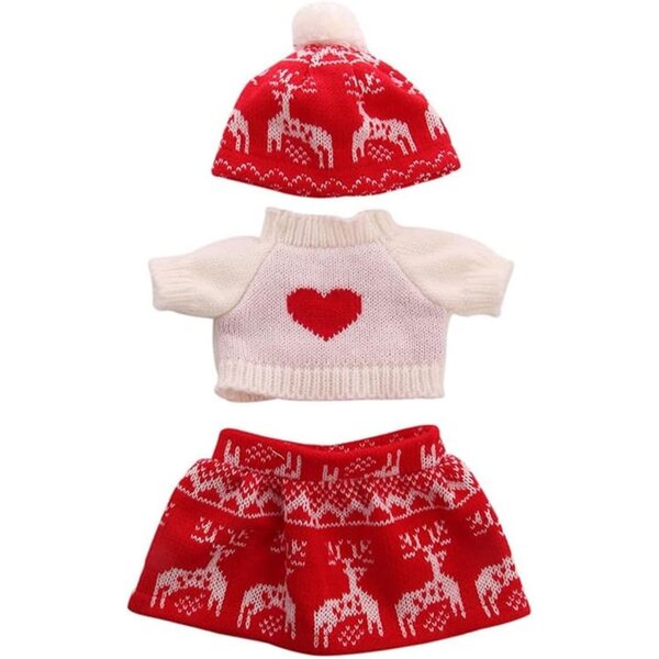 Set 4 Abiti Maglia per Bambole Americane 45 cm con Cappello e Accessori