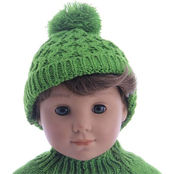 Set 4 Abiti Maglia per Bambole Americane 45 cm con Cappello e Accessori