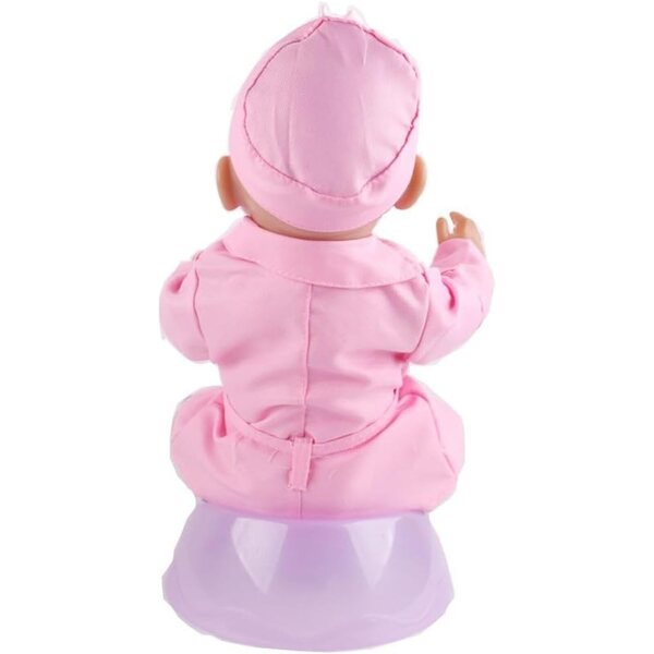 Abito Rosa con Cappello e Calzini a Righe per Bambola Americana 46 cm