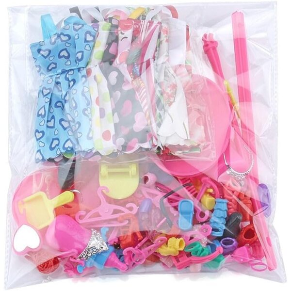Set Accessori per Bambole 30 cm - 83 Pezzi Abiti, Scarpe, Utensili e Supporti