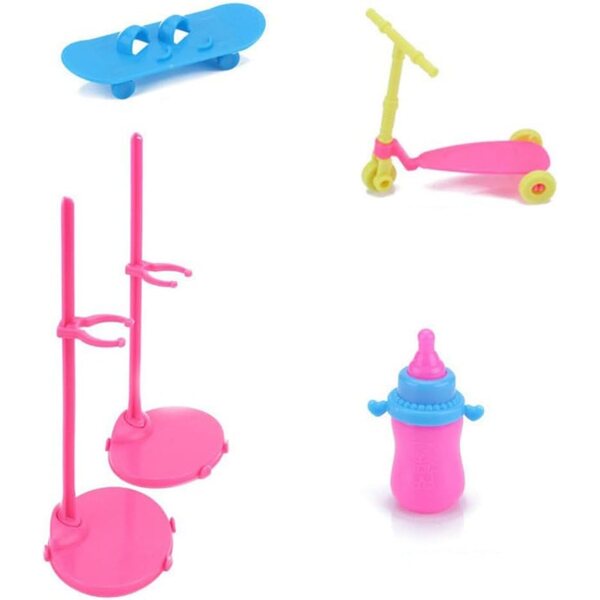 Set Accessori per Bambole 30 cm - 83 Pezzi Abiti, Scarpe, Utensili e Supporti