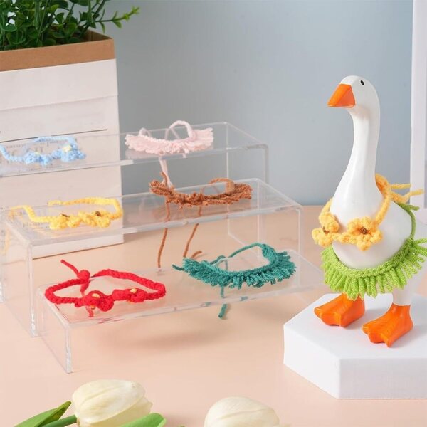 Set 4 abiti tropicali per oca da scrivania 17,8 cm, tema hawaiano estivo