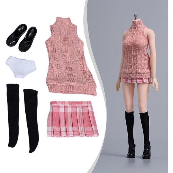 1/6 Bekleidungsset für TISHITA-Puppen – Oberteil, Rock, Socken, Schuhe und Accessoires