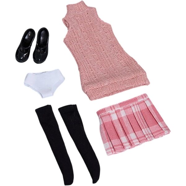 1/6 Bekleidungsset für TISHITA-Puppen – Oberteil, Rock, Socken, Schuhe und Accessoires