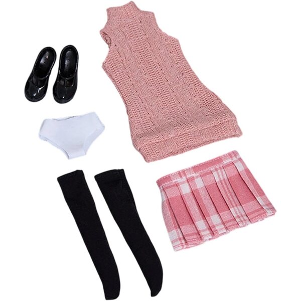 1/6 Bekleidungsset für TISHITA-Puppen – Oberteil, Rock, Socken, Schuhe und Accessoires