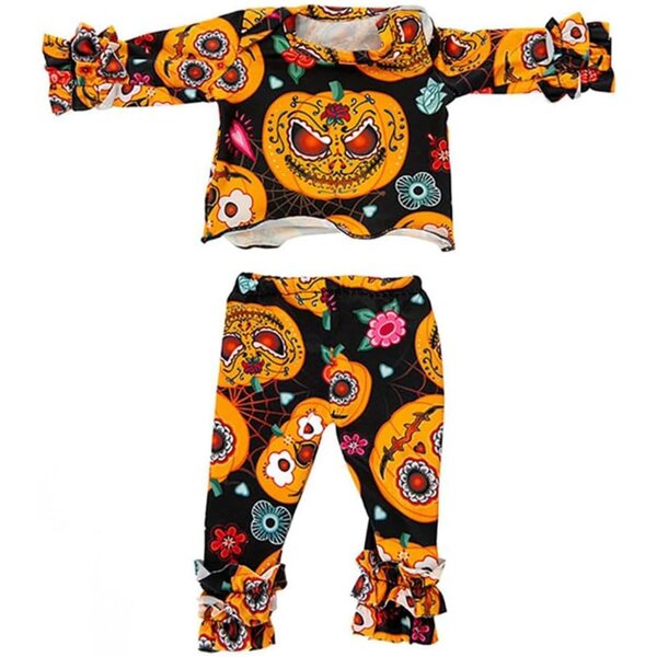 Costume Halloween Bambola 46 cm - Maglia Maniche Lunghe e Pantaloni in Set #B