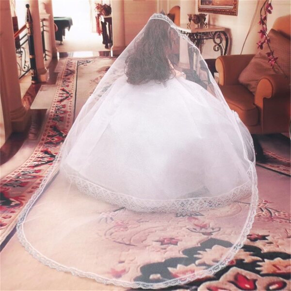 Abito da Sposa per Bambola 30 cm con Velo Elegante - Accessori Costume Uteruik
