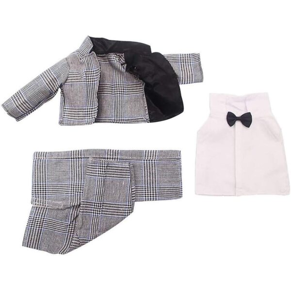 Completo Moda per Bambola 46 cm: Cappotto, Camicia e Pantaloni Uteruik