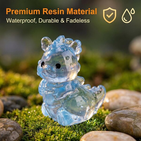 24 Mini Animali in Resina Luminescenti per Giardino, Casa Delle Bambole e Decorazioni Fai da Te