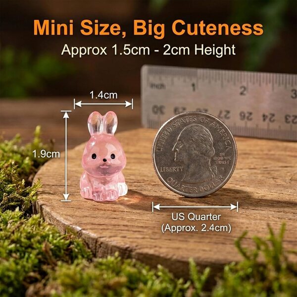 24 Mini Animali in Resina Luminescenti per Giardino, Casa Delle Bambole e Decorazioni Fai da Te