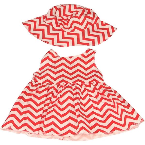 Freizeitkleidung für amerikanische Puppen 46 cm – Uteruik-Kleid und Hut