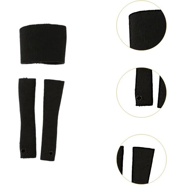 1:12 Bandeau-BH und Ärmel-Set für weibliche Actionfiguren, Schwarz