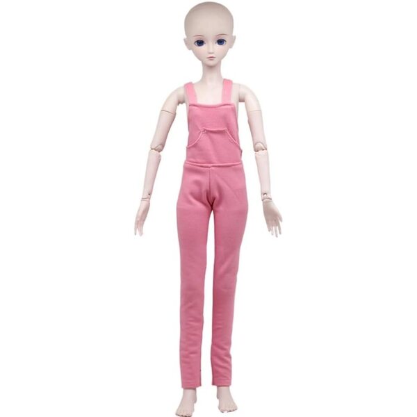 Salopette con Pettorina Rosa per Bambole BJD 1/3 60cm - Abbigliamento Casual Uterui