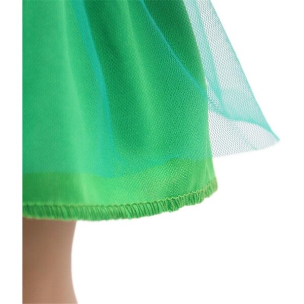 Kleid für amerikanische Puppe 46 cm mit Giraffenrock und grünem Stirnband