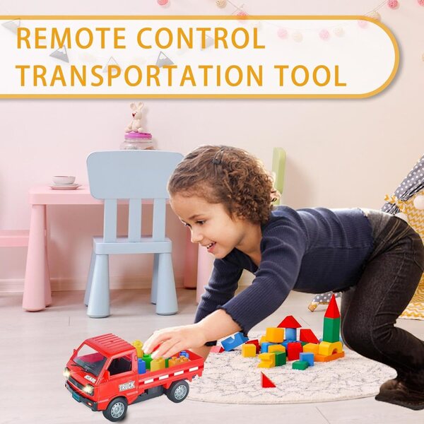 Camion telecomandato 1:16 con LED, drift e controllo facile, giocattolo robusto per bambini