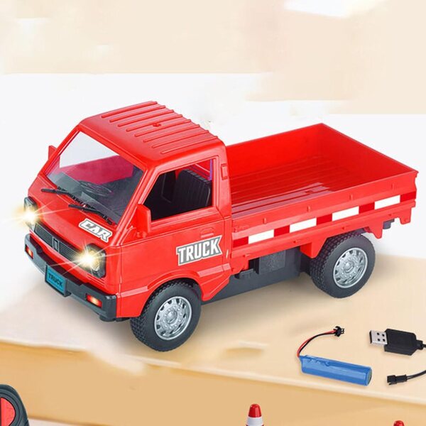 Camion telecomandato 1:16 con LED, drift e controllo facile, giocattolo robusto per bambini