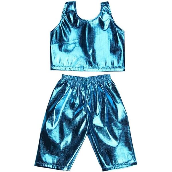 Kleidungsset für amerikanische Puppen 46 cm – ärmelloses Oberteil und blaue Hose, 2-teilig
