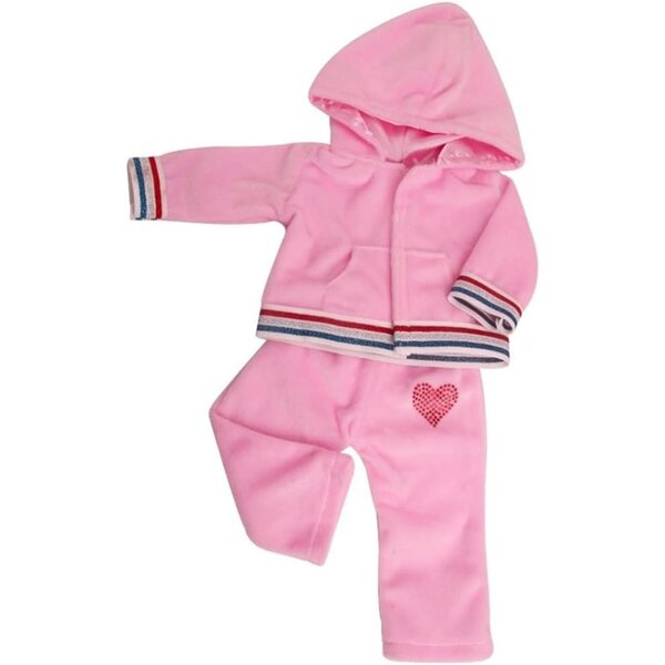 Abbigliamento Sportivo per Bambola Americana 46 cm - Felpa e Pantaloni Tuta Uterui