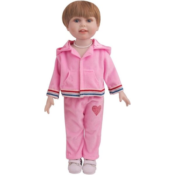 Abbigliamento Sportivo per Bambola Americana 46 cm - Felpa e Pantaloni Tuta Uterui