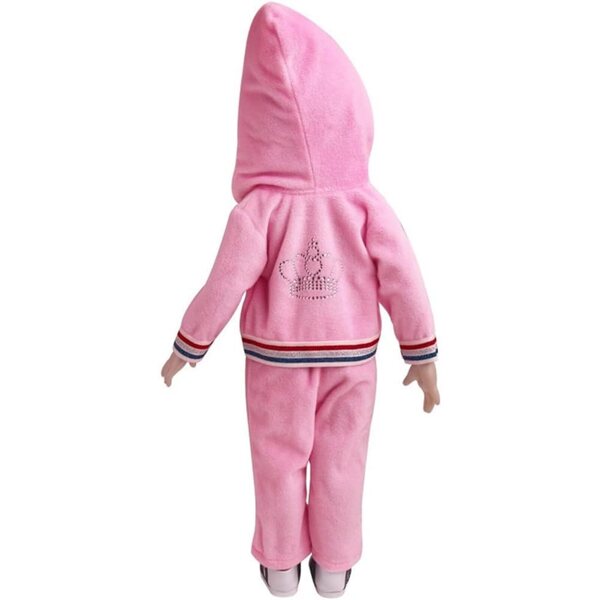Abbigliamento Sportivo per Bambola Americana 46 cm - Felpa e Pantaloni Tuta Uterui