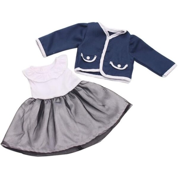18-Zoll-Amerikanisches Puppenkleid mit Mantel und farbenfrohem Freizeitkostüm
