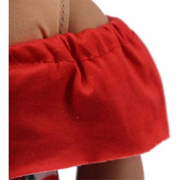 Kleidung für amerikanische Puppen 46 cm – schulterfreies Oberteil und ausgestellte Hose + Stirnband