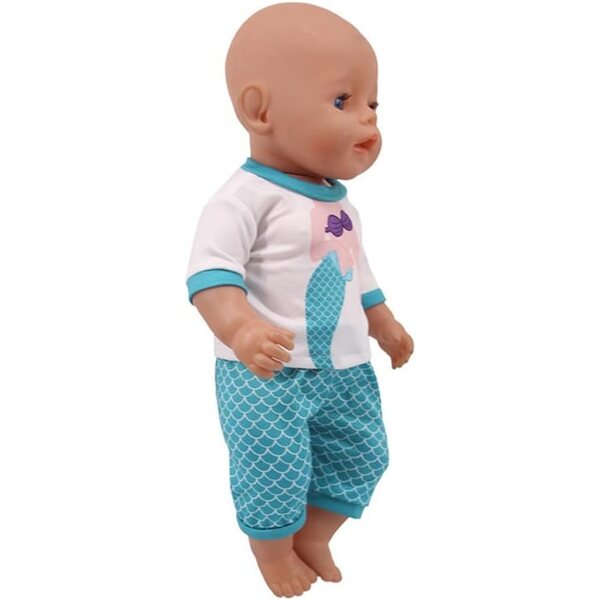 Vestiti per Bambole Americane 46 cm - Top Maniche Corte e Pantaloni Cartoon Uterui