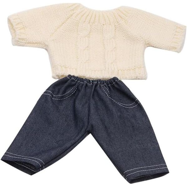 Vestito Casual per Bambole Americane 46 cm - Top a Maglia e Jeans Uterui