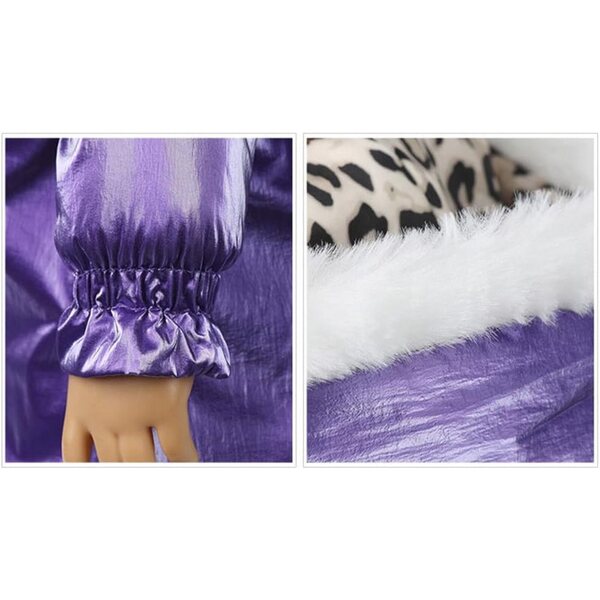 Completo Giacca Imbottita Bambole 46 cm Viola - Cappotto e Pantaloni Uterui