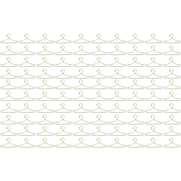 HEEPDD Mini Gruccia per Bambole 100 Pezzi Metallo Antiruggine Elegante Oro