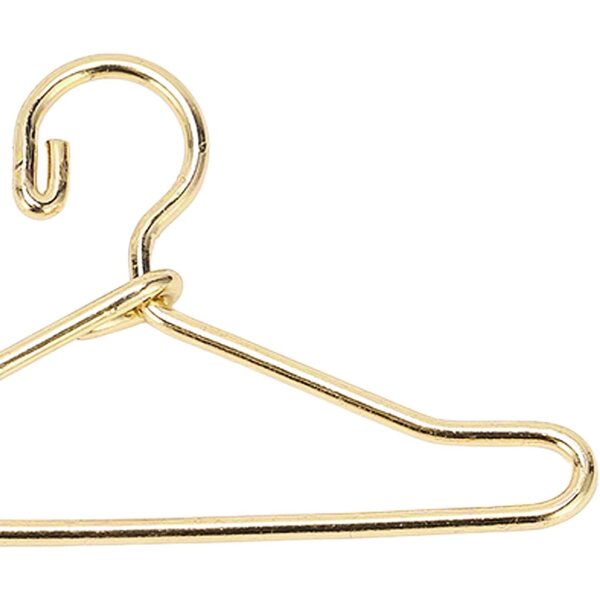 HEEPDD Mini-Puppen-Kleiderbügel, 100 Stück, elegantes, rostfreies Metall, Gold