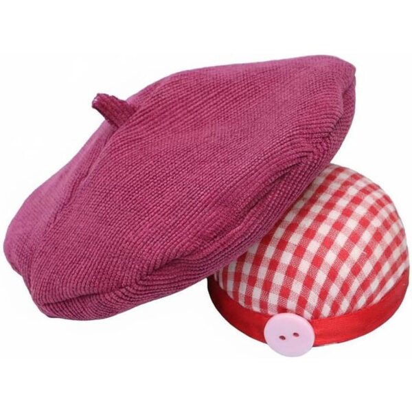 Set aus Mütze und Schal für 20-cm-Puppen – modischer und klassischer Stil in Lila-Rosa
