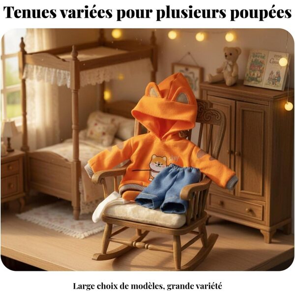 Komplettes und einfach zu tragendes Kleidungsset für 1/6-BJD-Puppen – MotiveTech