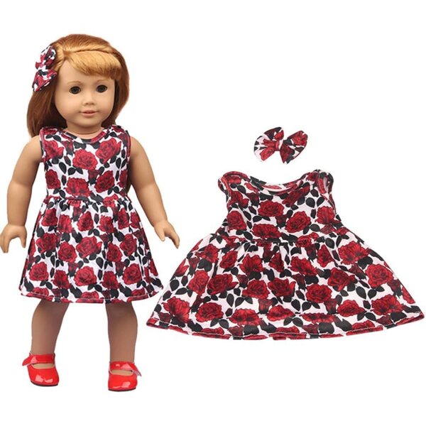 Abito con fiocco per bambola da 46 cm - Vestito casual elegante per bambola americana