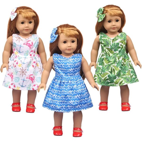 Abito con fiocco per bambola da 46 cm - Vestito casual elegante per bambola americana