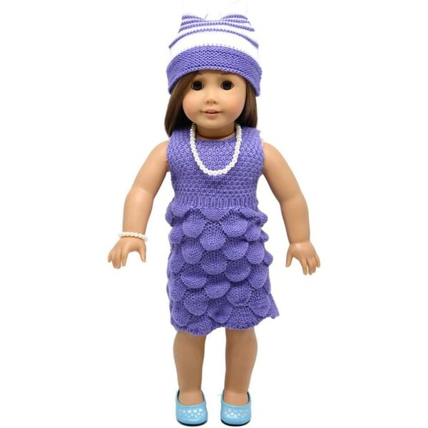 Vestiti per bambole 46 cm Uterui: vestito, cappello, collana e braccialetto