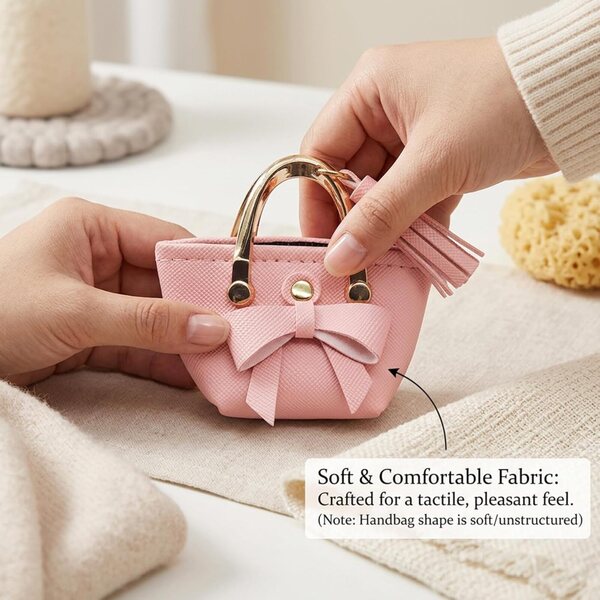 Borsa per Bambole con Fiocco in Tessuto per Bambole da 12 Pollici – Accessorio Moda Miniatura