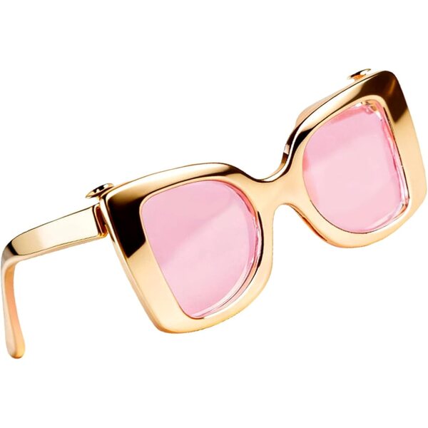 Goldene Cat-Eye-Sonnenbrille für 11-12-Zoll-Puppen, Retro-Modeaccessoires