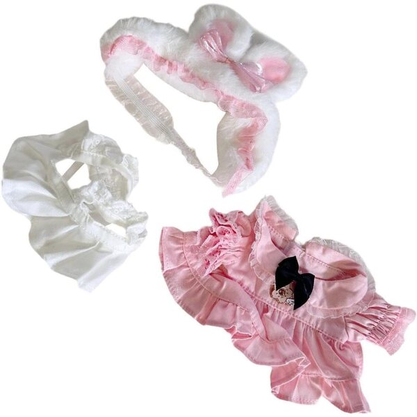 Kleidungsset für 20-cm-Mophrati-Puppen, bequem, farbenfroh und abnehmbar