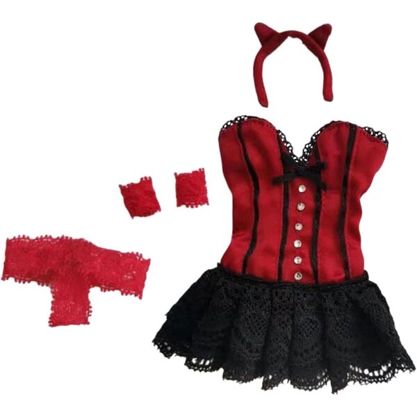 Stoffkleid für 1/6 weibliche Figuren – komplett mit Accessoires und Bettwäsche
