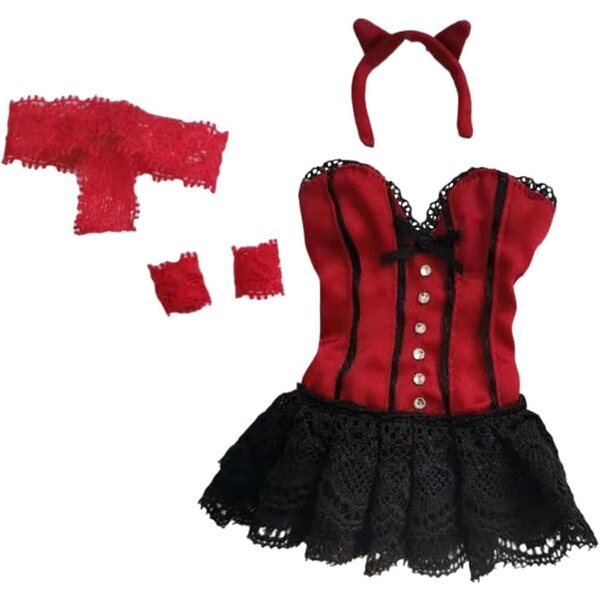 Stoffkleid für 1/6 weibliche Figuren – komplett mit Accessoires und Bettwäsche