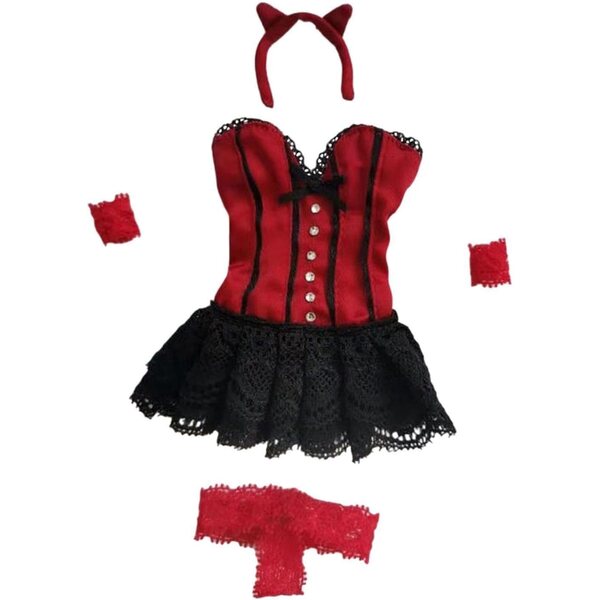 Stoffkleid für 1/6 weibliche Figuren – komplett mit Accessoires und Bettwäsche